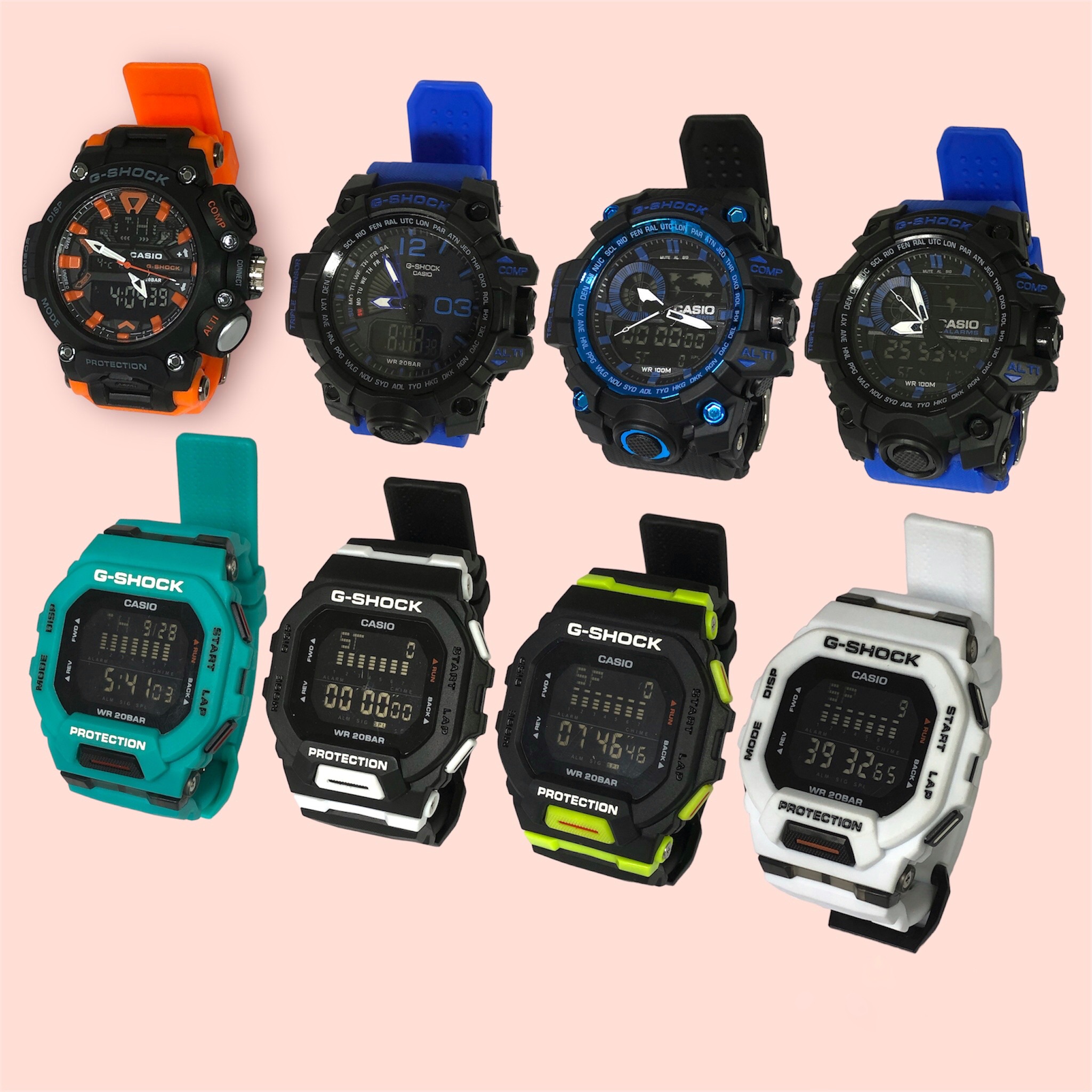 G SHOCKS WATCH  4 WOMENS 4 MENS (8 PCS) ASSORTED