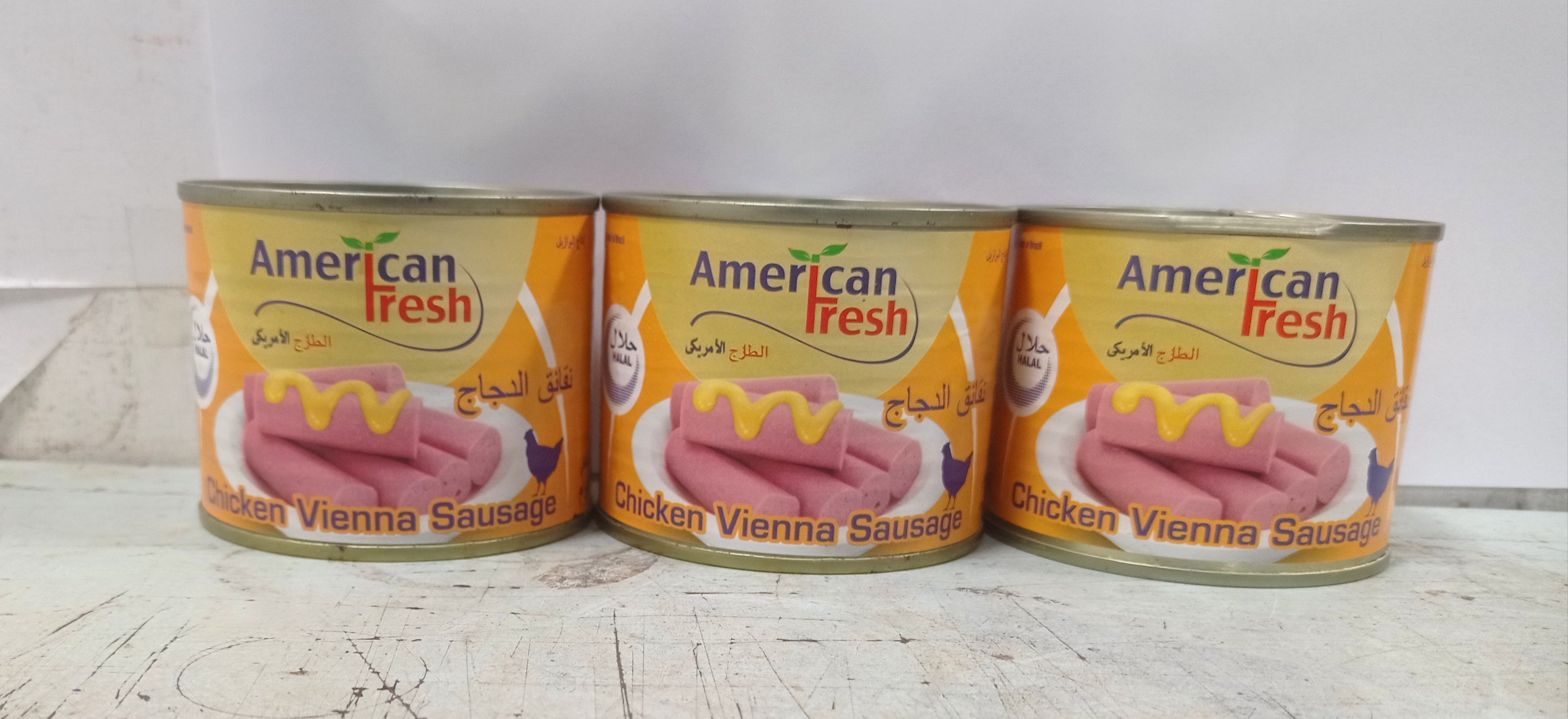 (FOOD) AMERICAN FRESH CHICKEN VIENNA SAUSAGE 3 PCS ASSORTED (3 X 200 G)