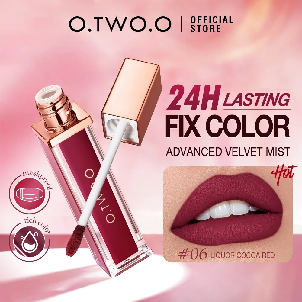 O.TWO.O 12 Colors Waterproof Matte Lip Glaze