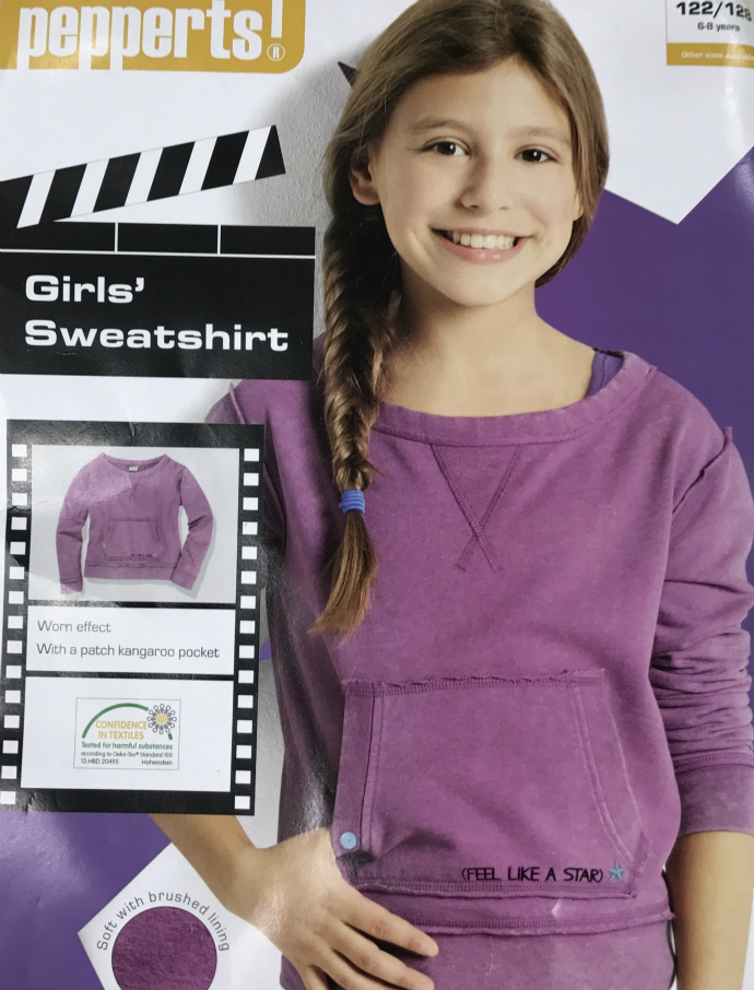 PEPPERTS Girls Sweatshirt (7 to 12 Years) 