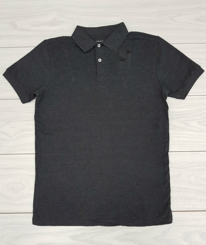 PRIMARK Mens Polo T-Shirt (GREY) (XXS - XS - S - M - L - XL - XXL)