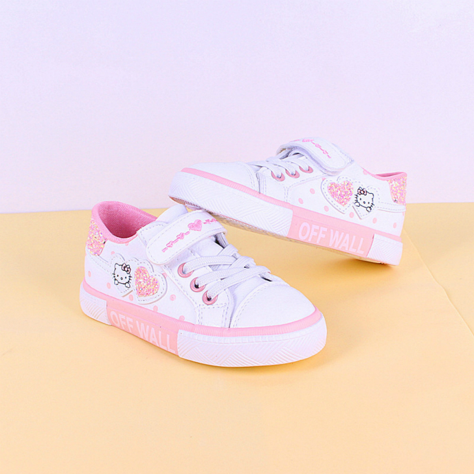 Girls Shoes (WHITE-PINK) (25 to 30)