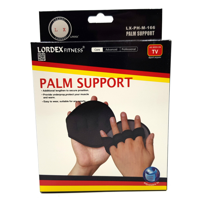 LORDEX FITNESS Palm Support (BLACK) (LX-PH-M-166)