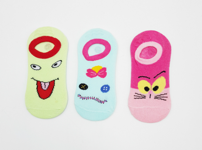 BAROTTI Girls Socks 3 Pcs Pack (RANDOM COLOUR) (7 to 11 Years)