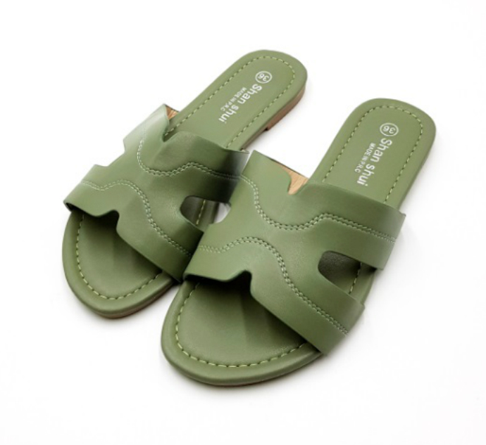 SHAN SHUI Ladies Sandals Shoes (GREEN) (36 to 41)