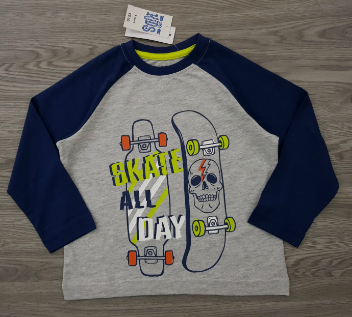 COOL KIDS Boys T-Shirt (NAVY - GRAY) (4  to 12 Years)