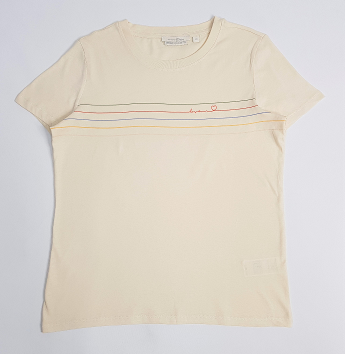 TOM TAILOR Ladies T-Shirt (CREAM) (XS - S - M - L - XL)