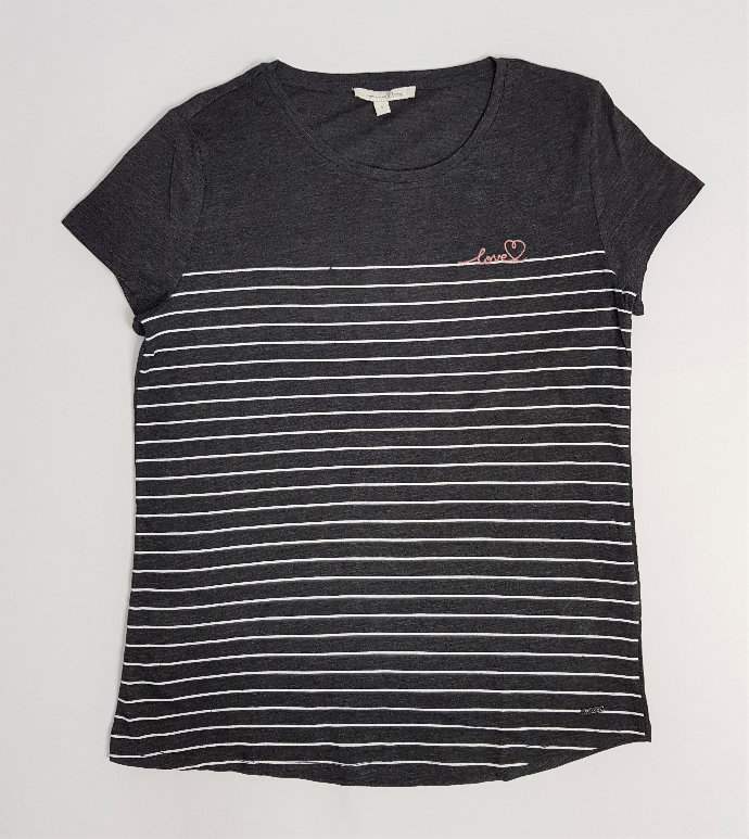 TOM TAILOR Ladies T-Shirt (DARK GRAY) (S - XL)