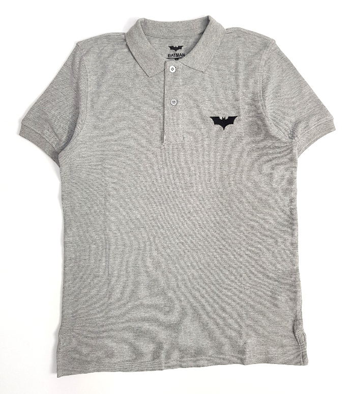BATMAN Mens Polo Shirt (GRAY) (S - M - L - XL - XXL)