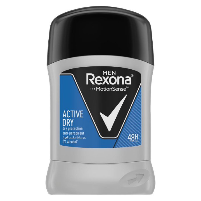 REXONA MEN Men Antiperspirant Active Dry Stick 40g (EXP: 30.06.2022) (MOS)