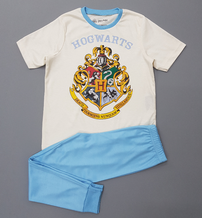 HARRY POTTER Boys 2 Pcs Pyjama Set ( CREAM - LIGHT BLUE) (6 to 14 Years)