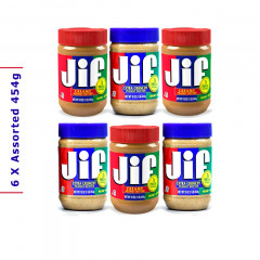 (Food) 6 Pcs Jif Peanut Butter Assorted (6 X 454g)