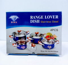 4 Pcs Range Lover Dish Stainless steel