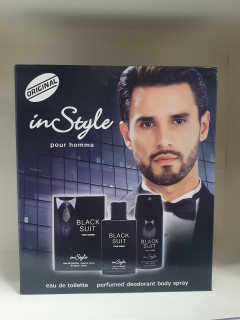 Instyle Black Suit Eau De Toilette, Perfumed Deodorant Body Spray Pack