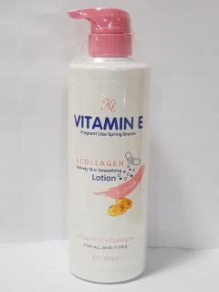 Ke VITAMIN E Fragrant Like Spring Breeze +College Velvety Skin Smoothing Lotion (600ml)