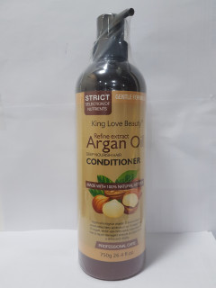 STRICT SELECTION OF NUTRIENTS  GENTLE FORMUL  King Love Beauty  Refine extract  Argan Oil  DEEP NOURISH HAIR CONDITIONER  MADE WITH 100% NATURAL ACTIVES  PROFESSIONAL CARE(750g)