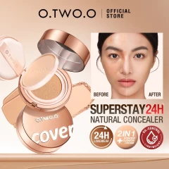 O.TWO.O 2 In 1 Soft Focus Powder & Cushion Cream Long Lasting Waterproof Natural Oil Control Face Makeup