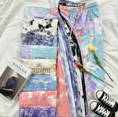 [BKK][PEG][158-250-0]Tie-Dye Set Women's Oversized Fashion Shirt + Stretchy Pants