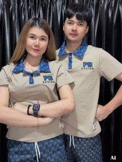 [BKK][PEG][189-300-0]Shirt Pants Denim, Cotton Shirt Set Denim Cotton Collared Denim PB.