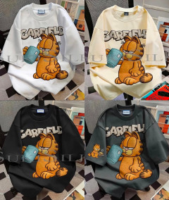 [AI22] GARFIELD Imitation Embroidery T-shirt for Men/Women