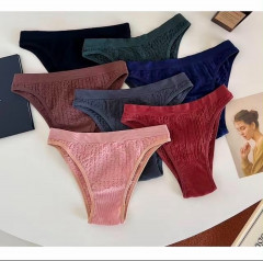 [AI27] 6pcs Spicy Girl Outfit new style Breathable comfortavle sexy and close fitting daily textured Low waist triangle underwear