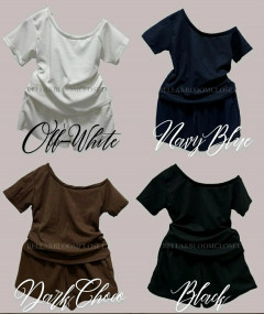 [AI33] SABRINA DROP SHOULDER TOP & SHORTS SET WITH SIDE POCKETS IN WAFFLE COTTON FABRIC