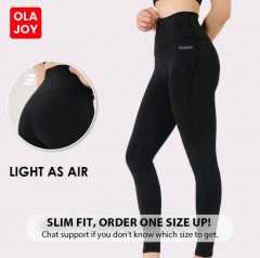 [AI93] OLAJOY WOMENS HIGH WAIST YOGA LEGGINGS QUICK DRYING FITNESS PANTS