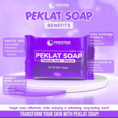 [AI94] 4PCS PRESTIGE PEKLAT SOAP WITH SALICYLIC ACID ARBUTIN NIACINAMIDE