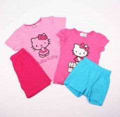 Pack of Girls T-Shirts and shorts  ( 5 To 12 Years) Brand Hello Kitty