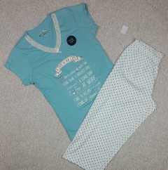 Womens BHS Star Print Cropped Pyjama Set (8 to 16 UK )