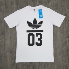 ADIDAS Mens T-Shirt (WHITE) ( S - M - L - XL)