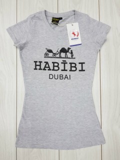 DUBAI Womens T-Shirt (NOVO) (GRAY) (S - M - L - XL)