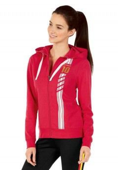 DEUTSCHLAND Womens Damen Sweat Jacket (PINK) (S - M - L - XL)