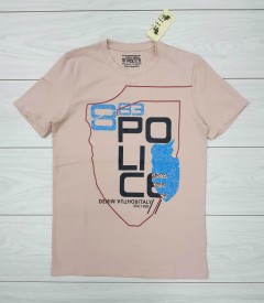 POLICE Mens T-Shirt (PINK) (S - M - L - XL ) 