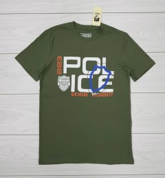 POLICE Mens T-Shirt (GREEN) (S - M - L - XL ) 