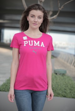 PUMA PUMA Womens T-Shirt (PINK)(XS - S - M - L) 