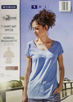 UP FASHION Womens T-Shirt(LIGHT BLUE) (S - M - L - XL)