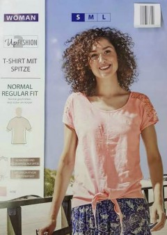 UP FASHION Womens T-Shirt(PINK) (S - M - L)