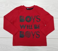 GEORGE Boys Long Sleeved Shirt (RED) (18 Months to 2 Years)