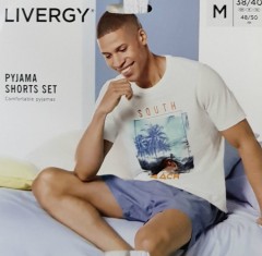 LIVERGY Mens T-Shirt And Shorts Set (WHITE) (S - M - L - XL - XXL )