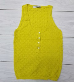 ZARA Ladies Knitted Vest (YELLOW) (S - M - L ) 
