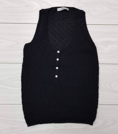 ZARA Ladies Knitted Vest (BLACK) (S - M - L ) 