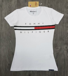 TOMMY - HILFIGER Ladies T-Shirt (WHITE) (S - M - L - XL) 