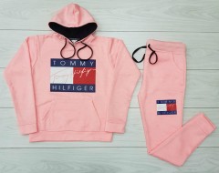 TOMMY - HILFIGER Ladies Sweatshirt And Pants (LIGHT PINK) ( M - XL )