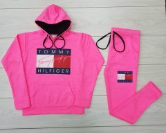 TOMMY - HILFIGER Ladies Sweatshirt And Pants (PINK) ( M - L ) 