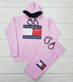 TOMMY - HILFIGER Ladies Sweatshirt And Pants (PURPLE) ( M - L - XL ) 