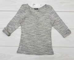 TERRANOVA Ladies Long Sleeved Shirt (GRAY) (XS - S - M - L - XL )