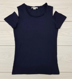 AMISU Ladies T-Shirt (NAVY) (S - M )