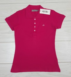 CALVIN KLEIN Ladies Polo T-Shirt (PINK) (S - M - L - XL )