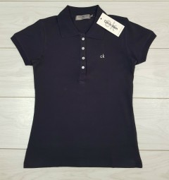 CALVIN KLEIN Ladies Polo Shirt (BLACK) (S - M - L - XL )